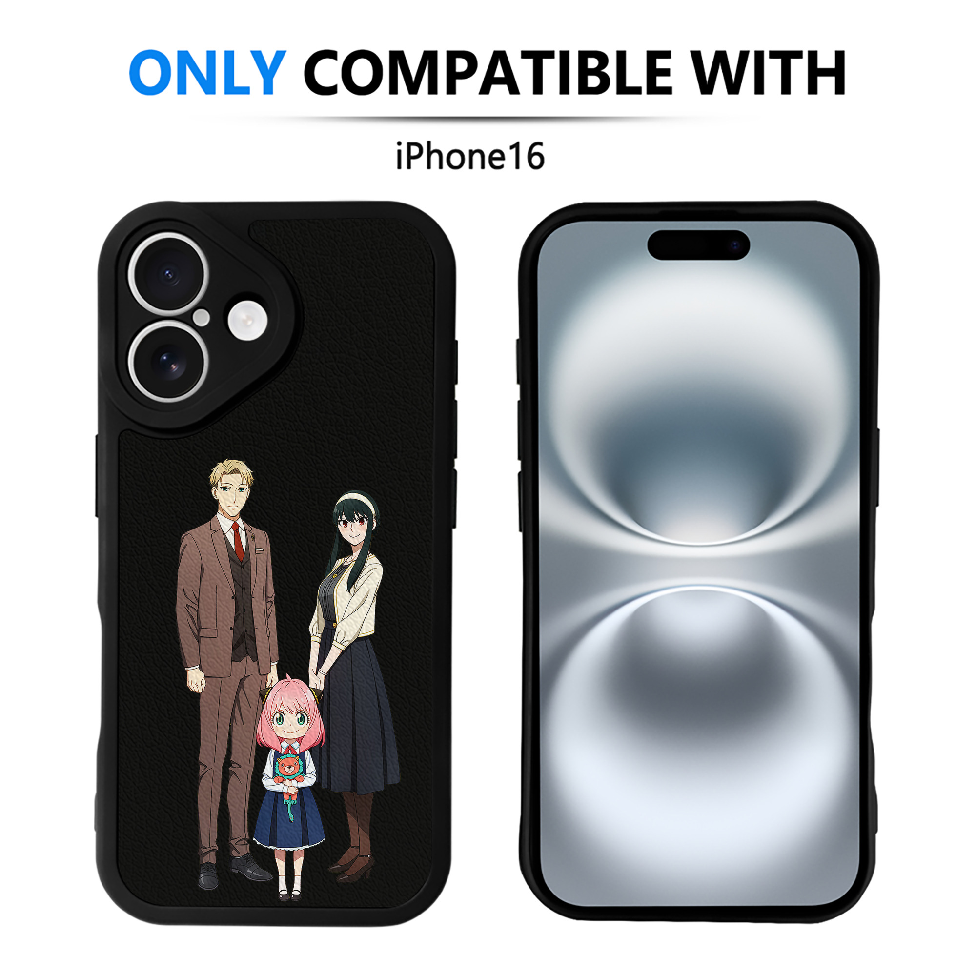 （画像用） SPY×FAMILY间谍家家酒 【iPhone 16シリーズ対応】シリコンスマホケース（レザー調） 材質：シリコン